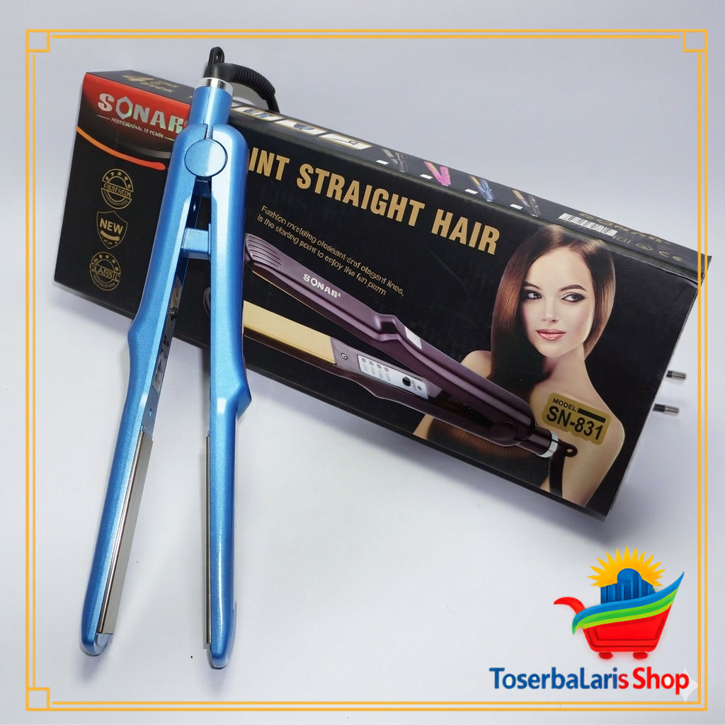 Catokan Rambut Sonar SN-831 2in1 Lurus, Curly, Styling Salon di Rumah Catokan Rambut Multifungsi Ant