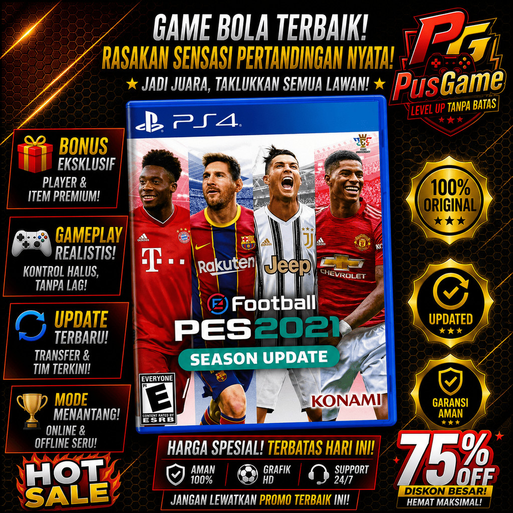 PES 2021 Update Season Pes 21 PS4 & PS5 Full Game Digital Download