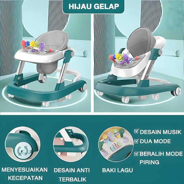 [COD]Baby Walker Lipat untuk Belajar Berjalan - Roda Bayi Kereta Bayi Toys Anak-Anak Children babywa