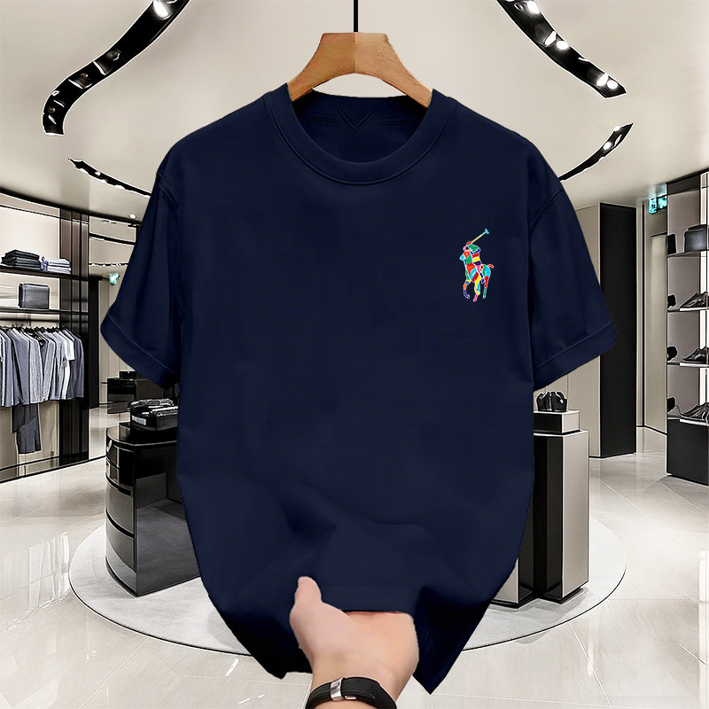 Polo Ralph Lauren Kaos Pria Wanita Motif Print Logo Warna Warni Fashion Casual Premium Cotton Nyaman