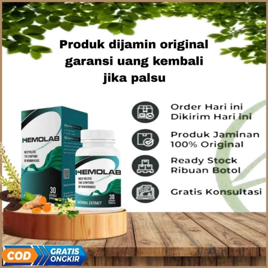 ORIGINAL HEMOLAB Original Herbal Obat Wasir Ambien Membantu Mengurangi Nyeri