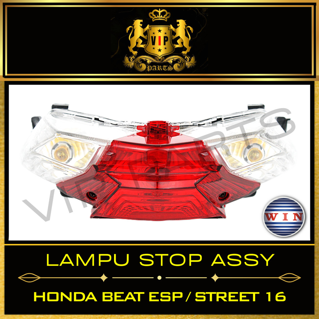 VIP-PARTS/WIN-LAMPU-STOP-ASSY/BACK-LIGHT/REAR/COMB/TAIL/LAMP/BELAKANG/REM/MOTOR/HONDA/BEAT-ESP/STREE