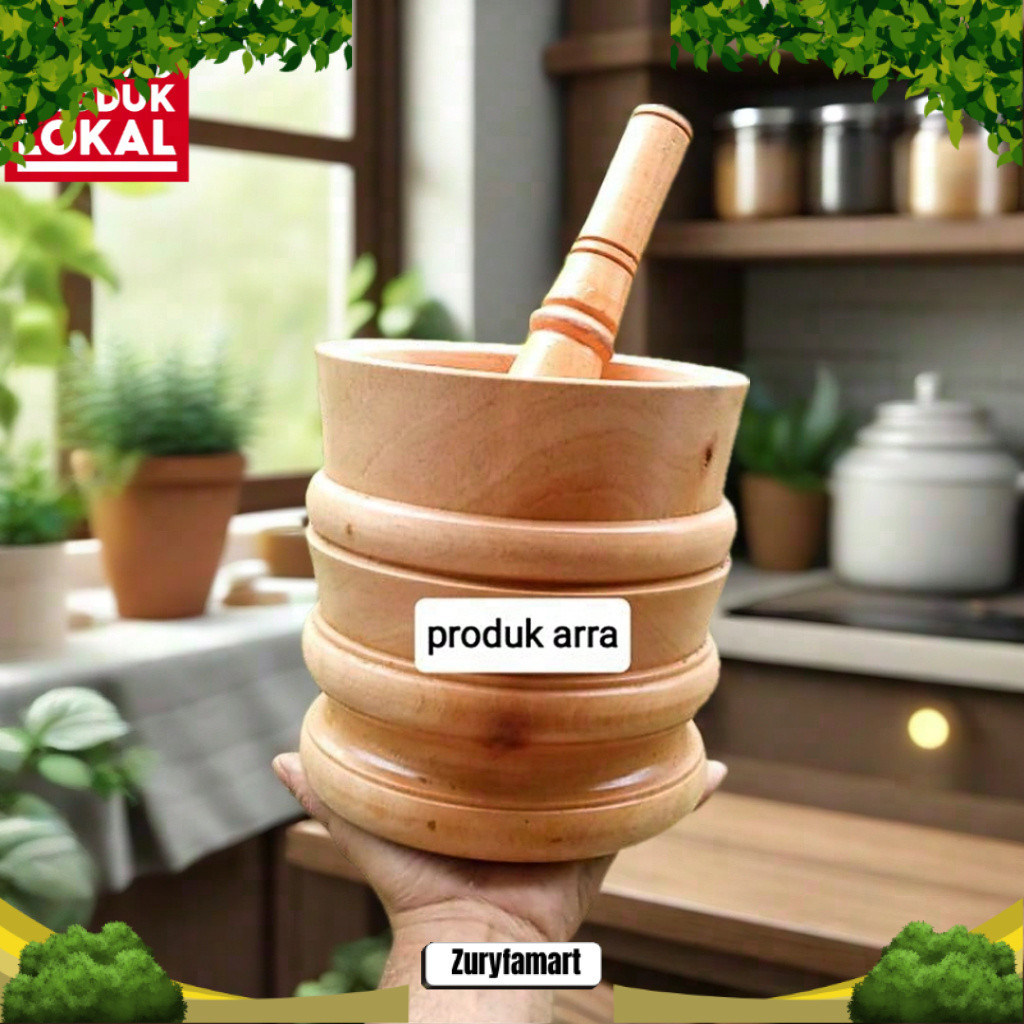 LUMPANG/TUMBUKAN/LESUNG KAYU BESAR SATU SET MURAH Murah
