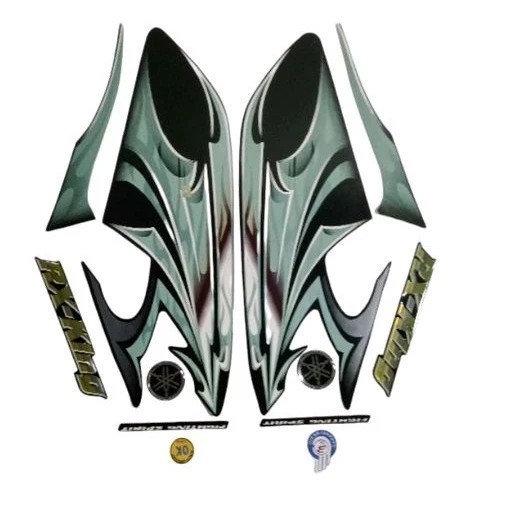 STIKER STRIPING RX KING HIJAU 2006 FULLSET EMBLEM STRIPING RX KING HIJAU BOK AKI RX KING FULLSET STR