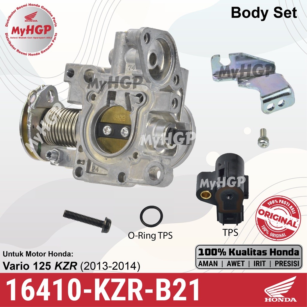 16410KZRB21 Body Set + TPS Honda Vario 125 Old 2014 Non / ISS 16410-KZR-B21 16410 KZR B21 Bohlam Hal