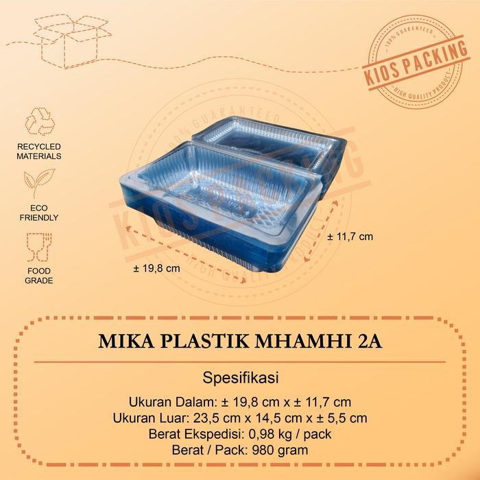 50pcs Mika Plastik KPM-2A / Mika Kue Makanan Ukuran 2A / Mika 2A Food Grade Isi 50 Pcs - MIKA 2A / P