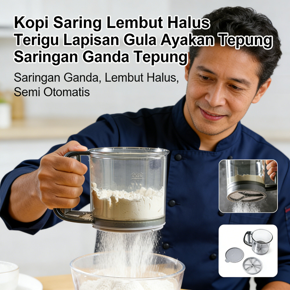 Terigu Saringan Kopi Lapisan Ayakan Gula Lembut Saringan Tepung