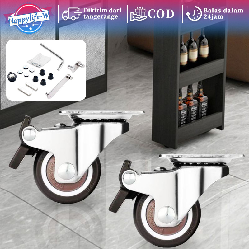 Engsel Meja Lipat 180 Derajat + Roda set Swivel Engsel Meja Putar Tarik Dorong Alat Lipat Ruangan
