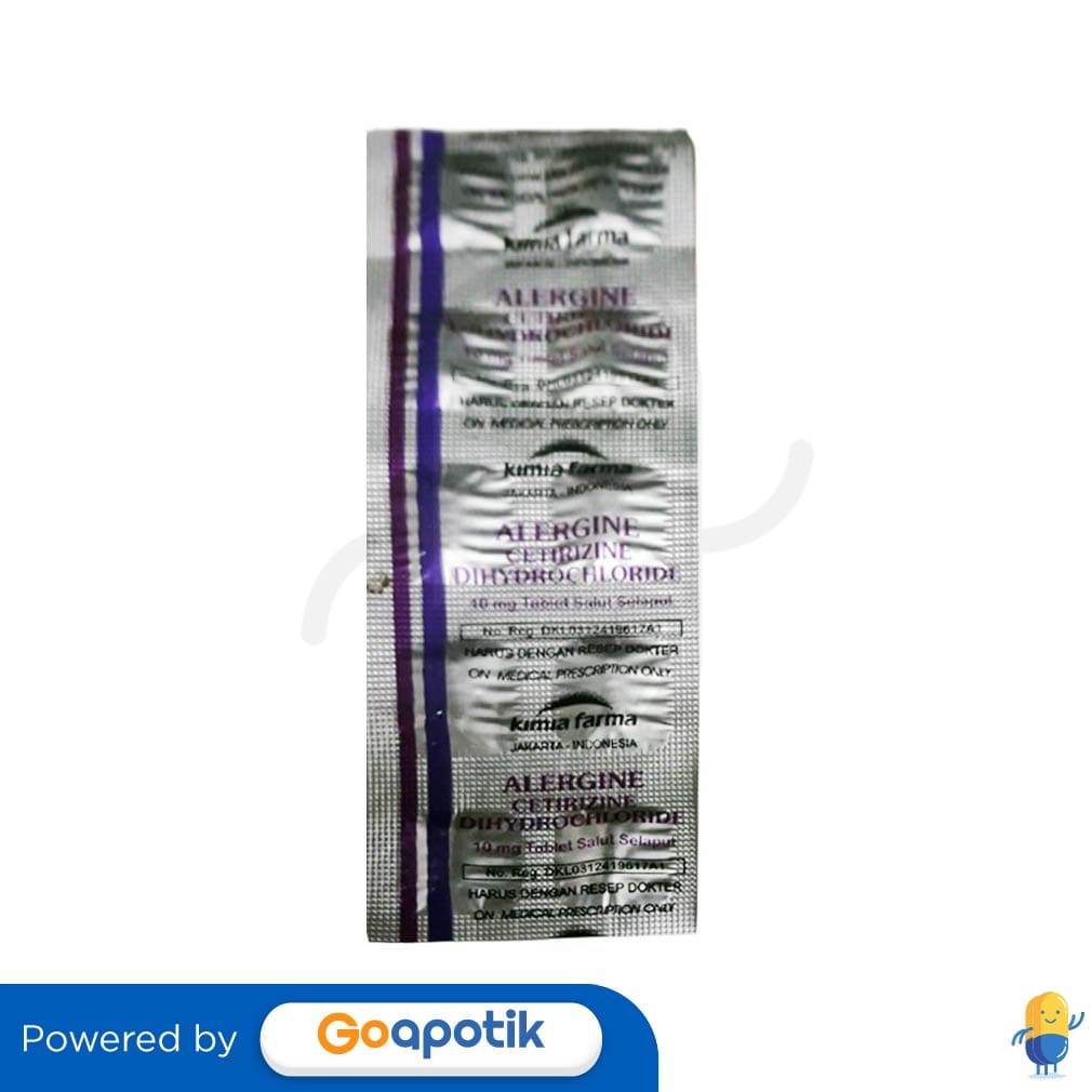 ALERGINE 10 MG 1 STRIP @ 10 TABLET SALUT SELAPUT
