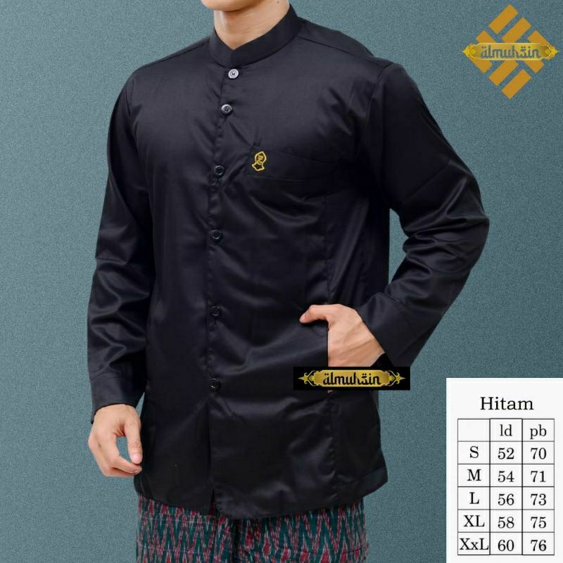 BAJU MUSLIM KOKO PRIA LENGAN PANJANG SEMI JAS KOKO DEWASA KOKO POLOS KATUN EXCLUSIVE PREMIUM TERBARU
