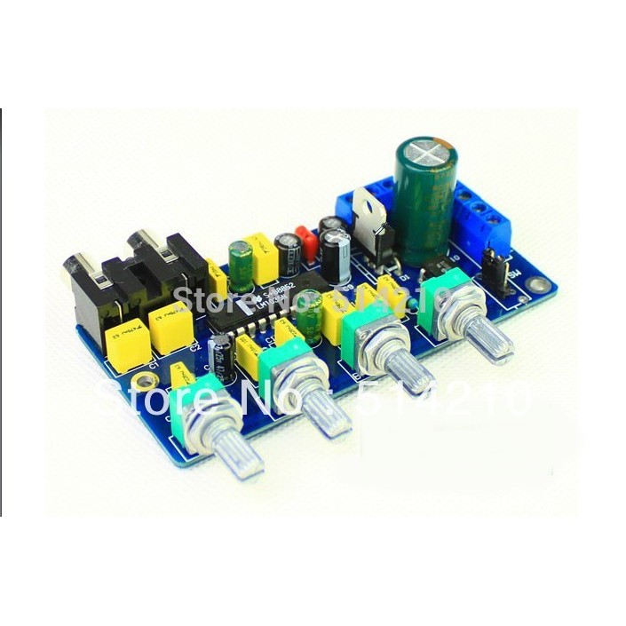 LM1036 preamplifier kit DIY (Bass, treble, balance, volume)