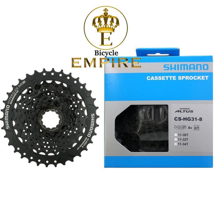Shimano HG31 Cassette Sprocket 8 Speed 11-32T 11-34T Megarange Bicycle Empire - 11-34T