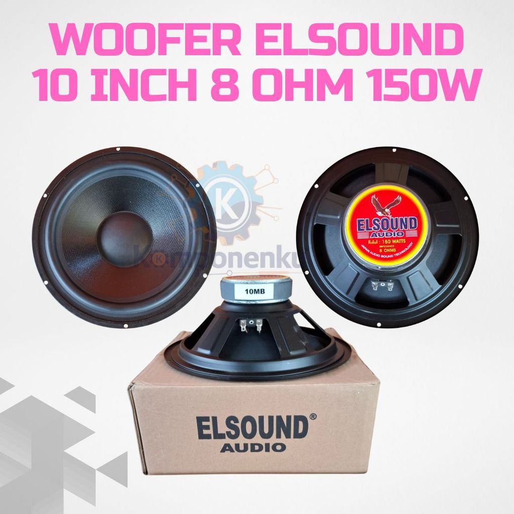 Speaker ELSOUND Woofer 10 Inch 8 Ohm 150 Watt Bass Solid dan Stabil