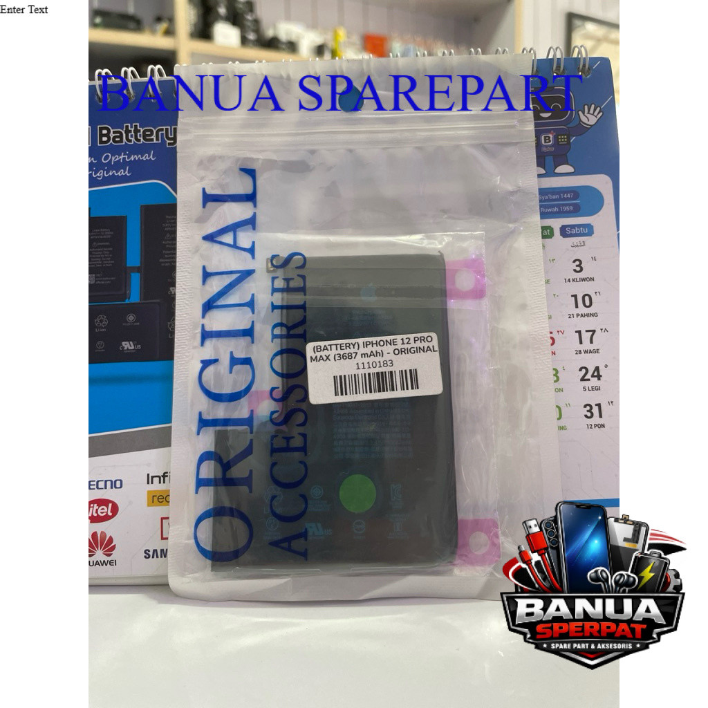 Baterai iphone 12 pro max b+ original battery