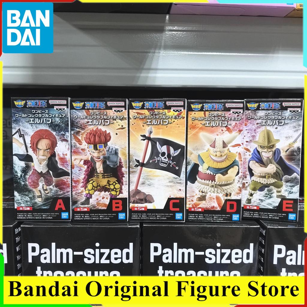 Original BANDAI WCF ONE PIECE Elbaf Eustass Kid Shanks  Akaoni no Broggy RHP Pirate Flag Action Figu