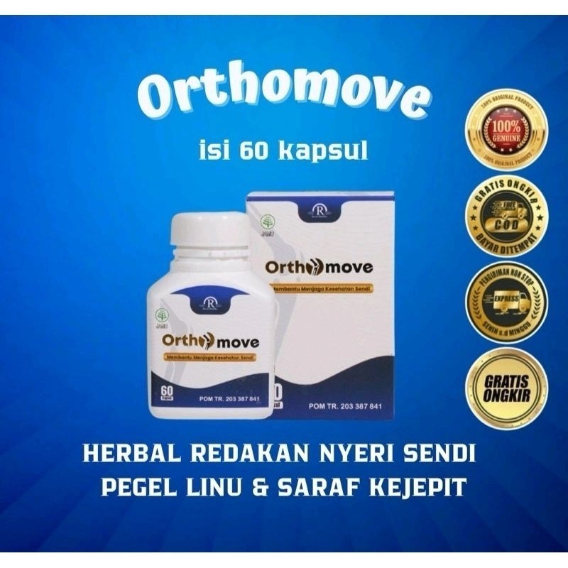 (TERMURAH) Terlaris Orthomove (isi 30/60) Obat Nyeri Sendi Tulang Saraf Kejepit Asli Original By Dre