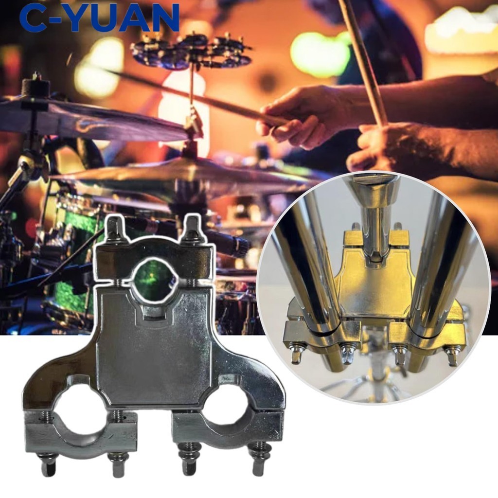 CYUAN Dudukan Drum Three Hole / Clamp Rak Drum / Clip Drum 3 Eye CYUAN