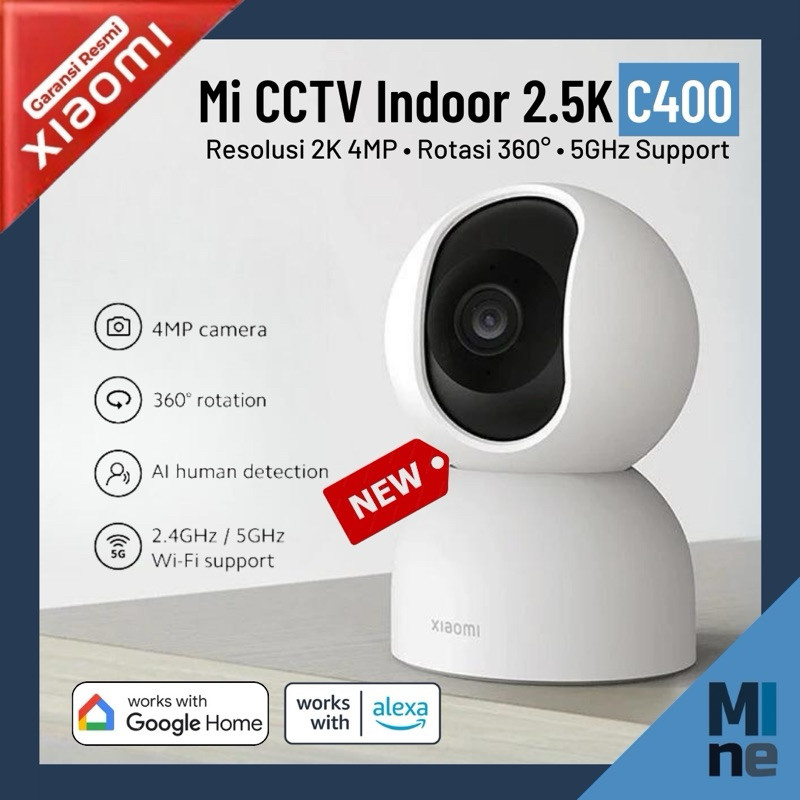 Mi CCTV C400 Smart Camera 360° 2.5K with 4MP Night Vision Human Detection Tracking