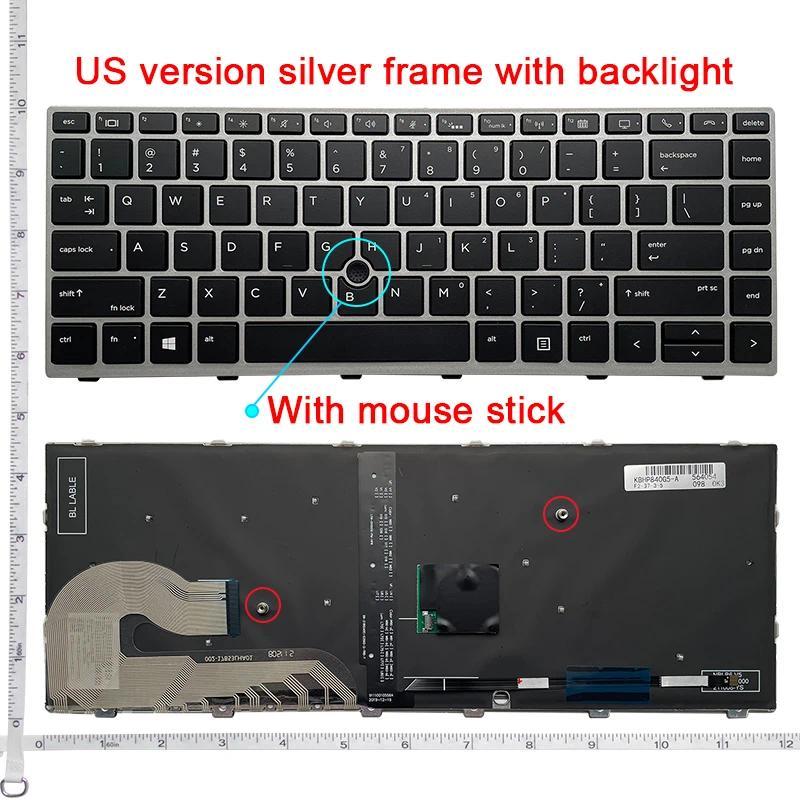US/RU/SP/UK/LA/FR laptop keyboard FOR HP EliteBook 745 840 G5/G6 846 G5/G6 848 G5/G6 Zbook 14U G5/G6