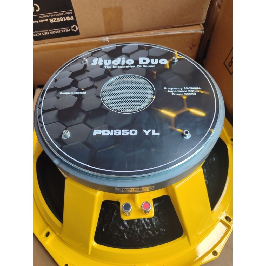 Speaker 18 Inch Studio Duo PD 1850 YL Coil 5 Inch 2000 Watt