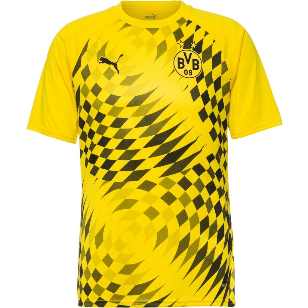 BAJU BOLA BVB Prematch SS Jersey Cyber Yellow 774200 01