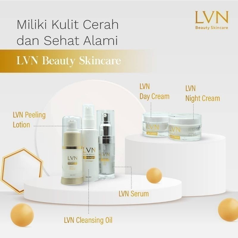 Lvn Skincare Original 100% | Day Cream | Night Cream | Peeling Lotion | Serum | Serum Glowing | Clea