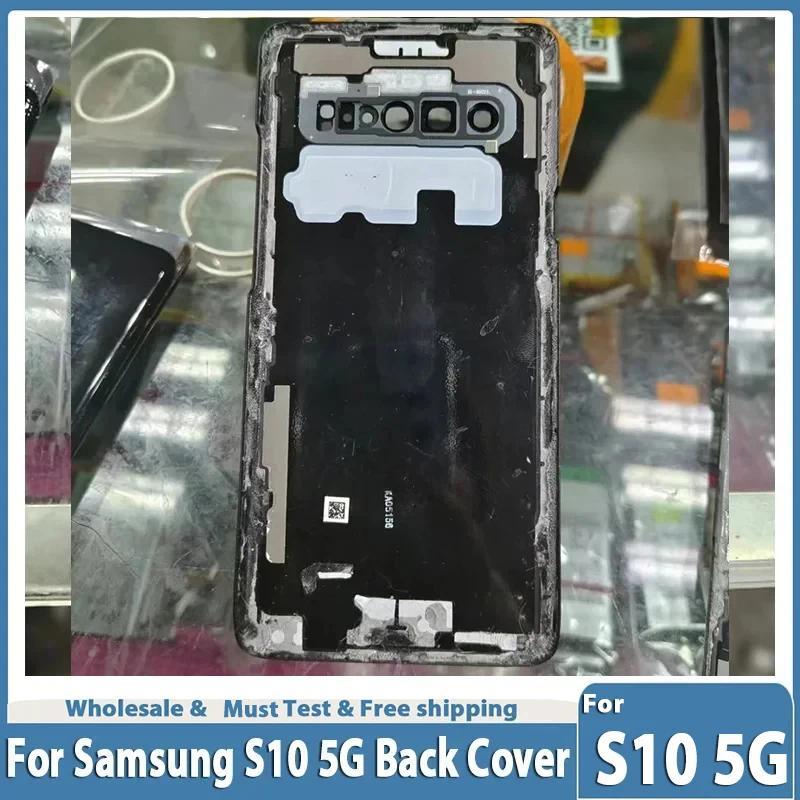 1/10pcs AMOLED back cover For Samsung S10 5G SM-G977B G977F Battery Cover Door Rear Housing Back Cov