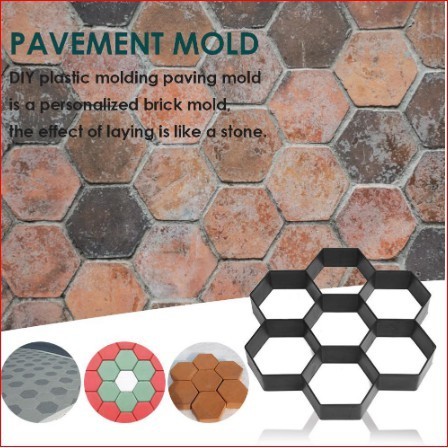 Cetakan Paving Blok atau Cetakan Semen Paving block Hexagonal taman