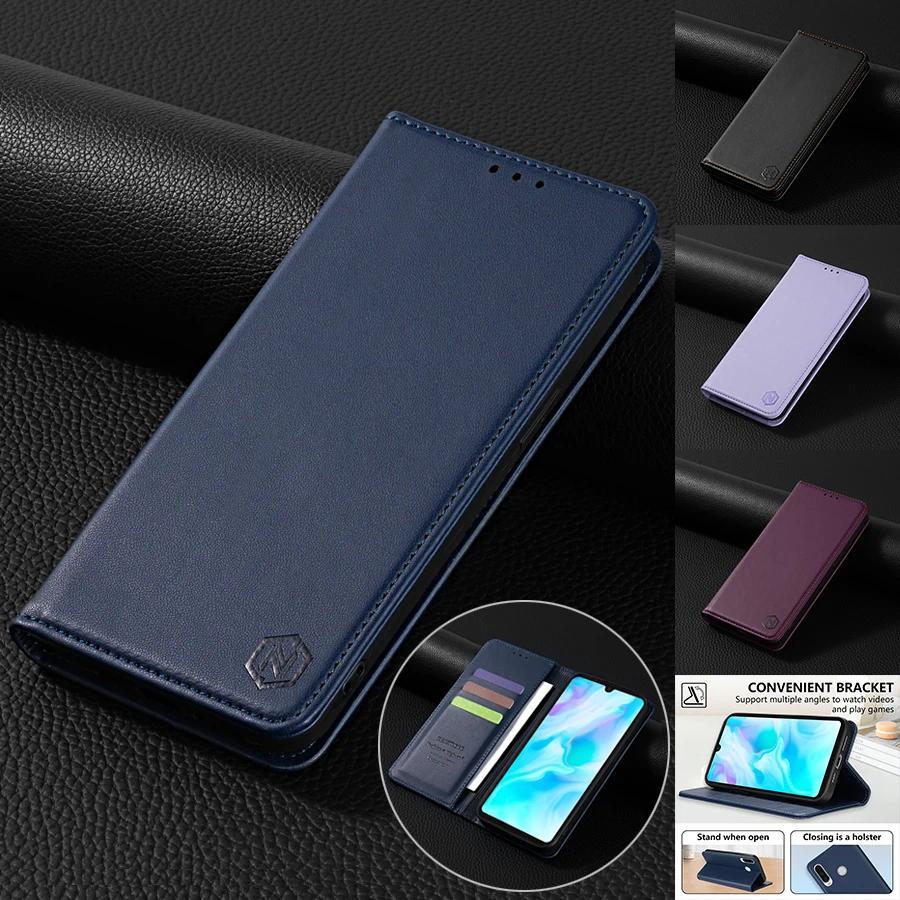 Wallet Skin friendly Card Slot Strong Magnetic Flip Leather Case For Huawei P20 Pro P30 P40 Lite P S