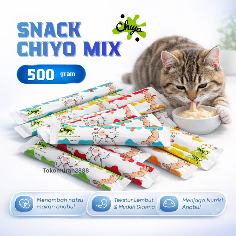 Isi 500gr Cat Strip Creamy Snack Kucing /Makanan Snack Kucing Adult Kitten Cat Strips/Cat Strip