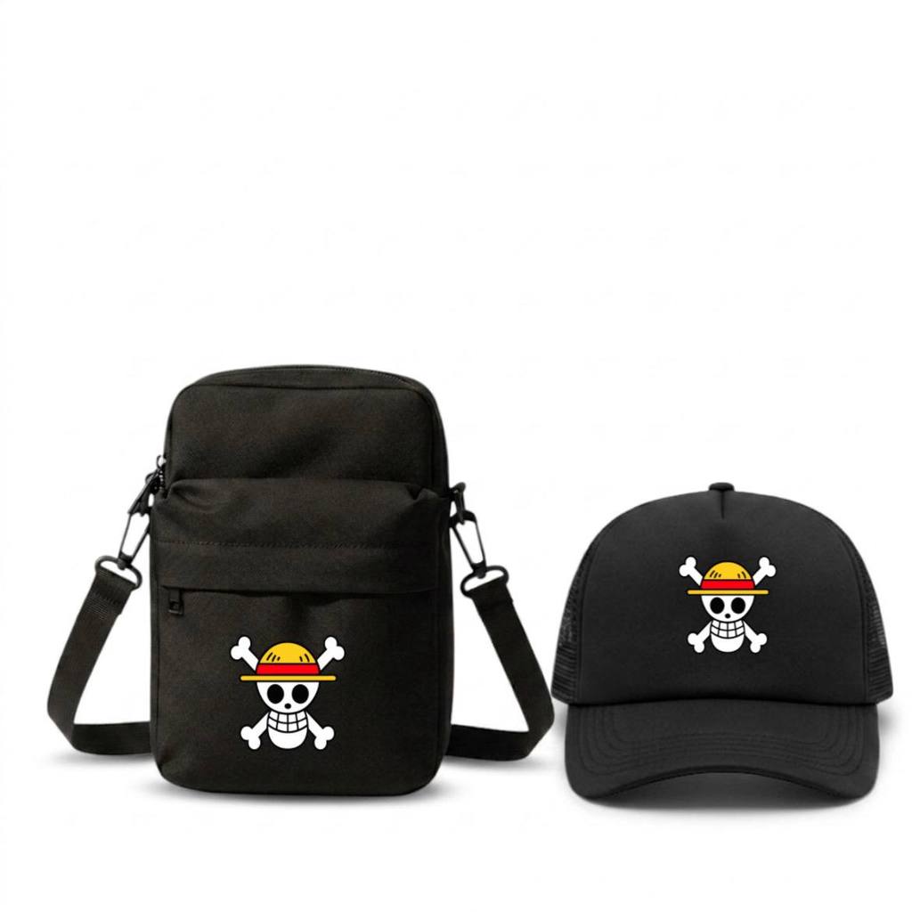 Sling Bag Mini Tas Slempang Anak Cowok Karakter Anime One Piece Sling Pouch
