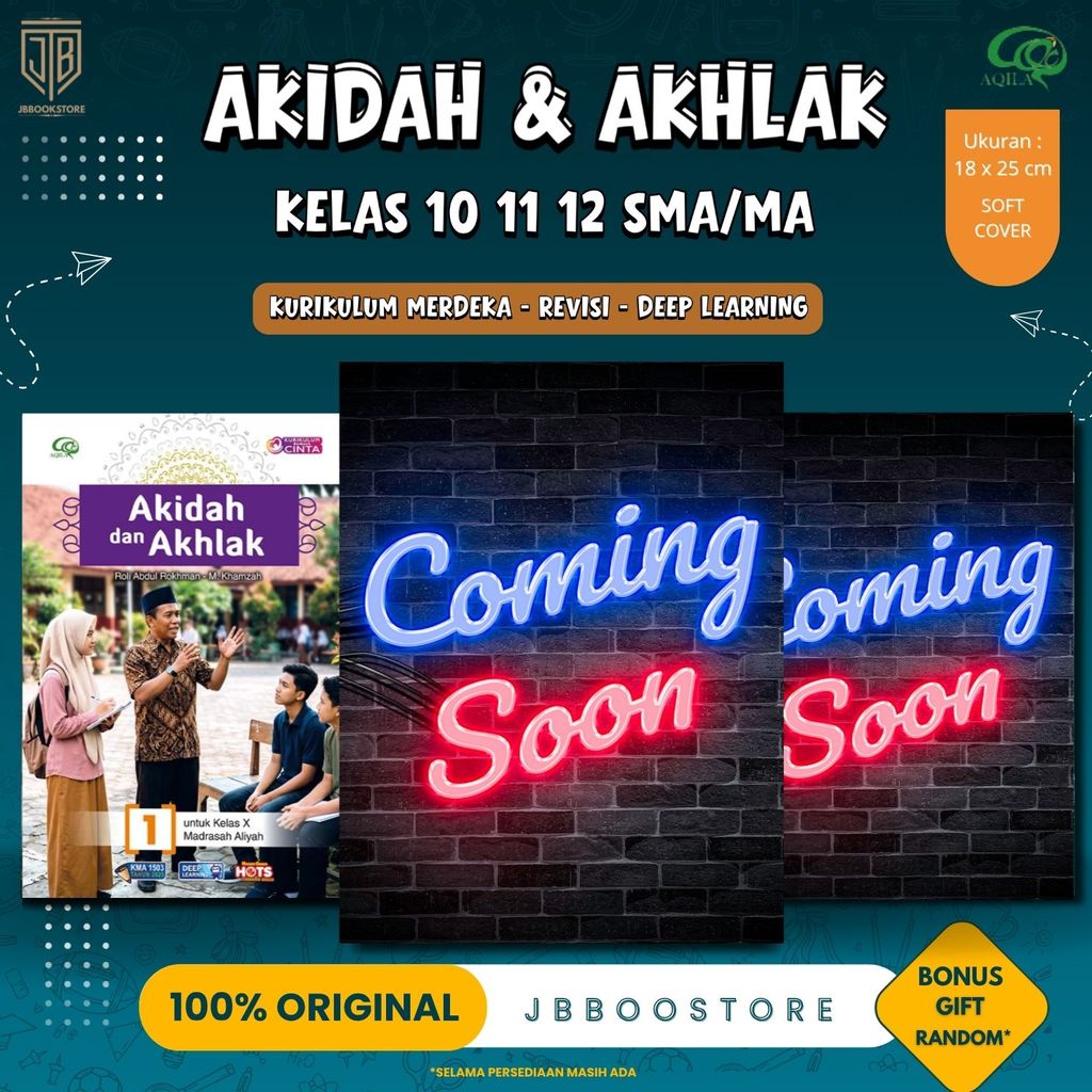 [ Tiga Serangkai ] Buku Akidah Dan Akhlak Kelas 10 11 12 SMA/MA / Akidah Akhlak SMA/MA  / Kurikulum 