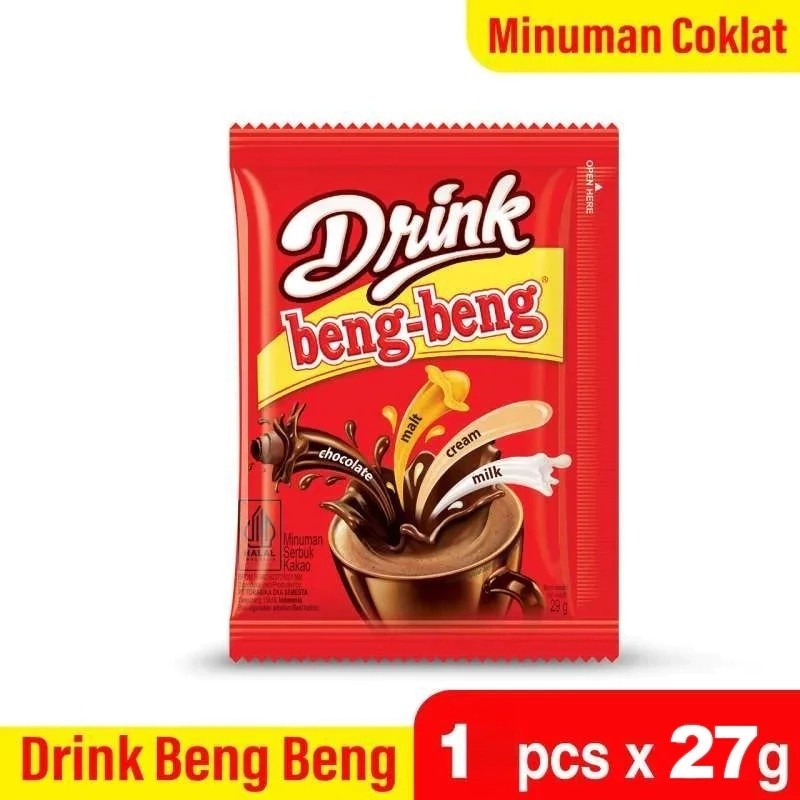 Beng Beng Drink 27gr harga ecer varian renceng / renteng Minuman Cokelat Coklat Drink tanpa free Pra