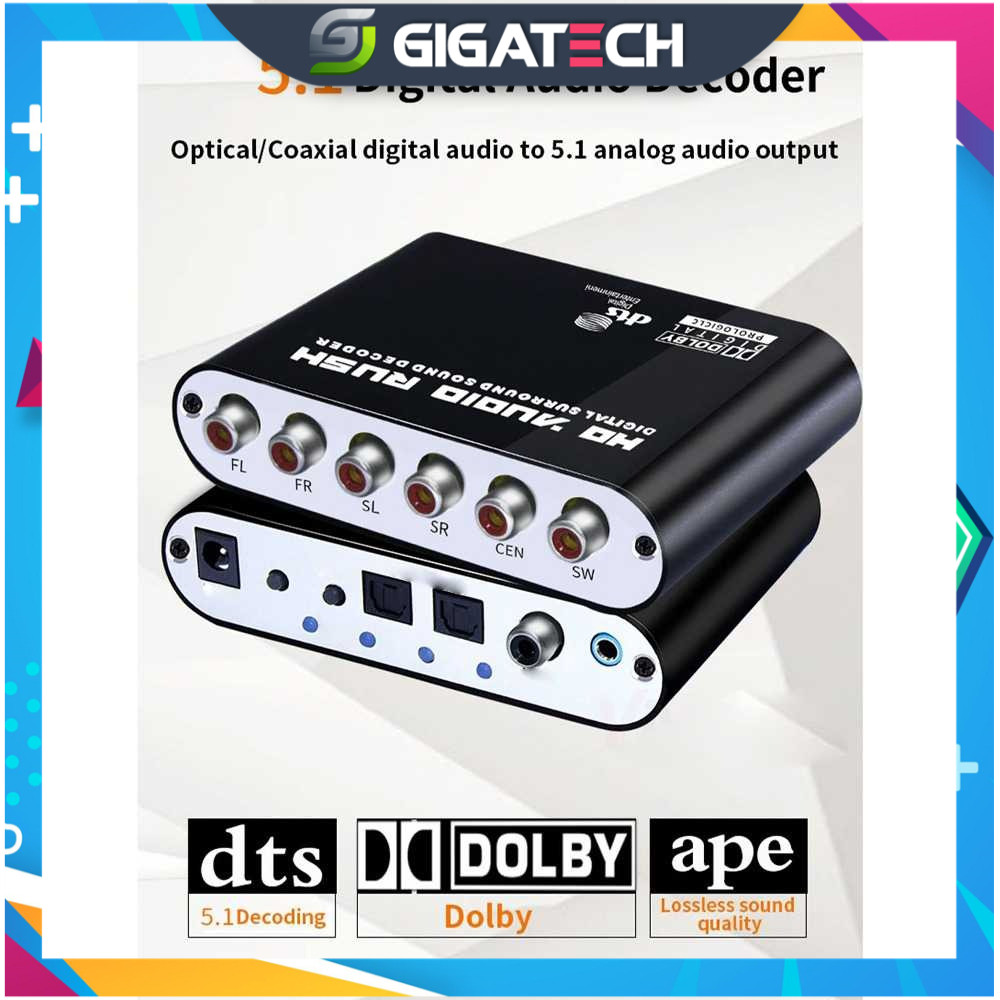 Digital Surround Decoder to Active Speaker 5.1 Converter DTS Dolby AC3 Speaker Aktif
