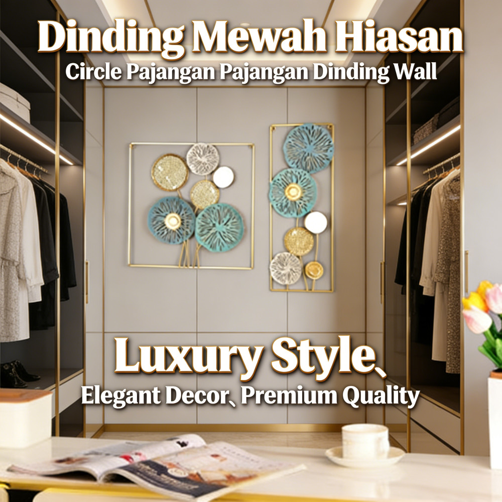 Pajangan Dinding Mewah Hiasan Dinding Wall Decor Circle