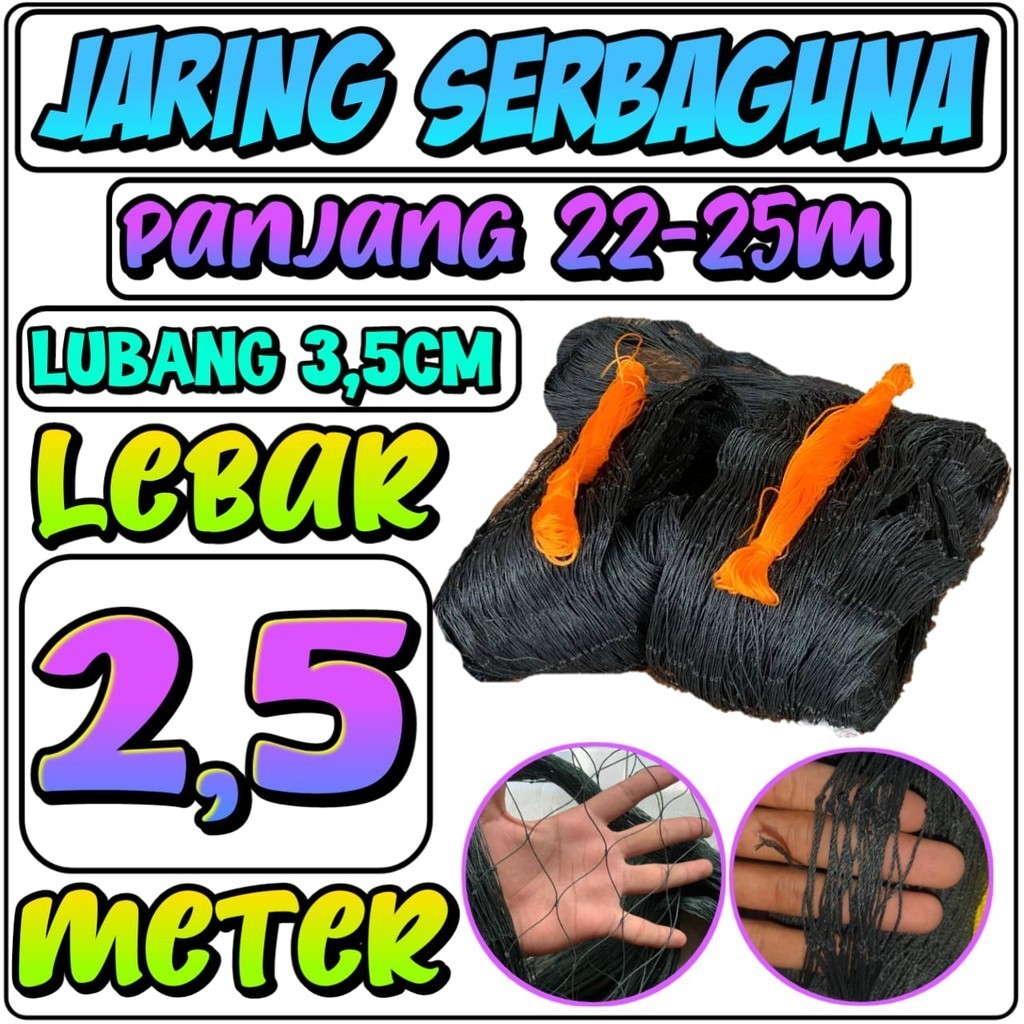 Jaring Ayam Bahan Nylon Tebal Lebar  2,5 Meter x Panjang 25 Meter Jaring Ayam Awet Tahan Cuaca Fungs