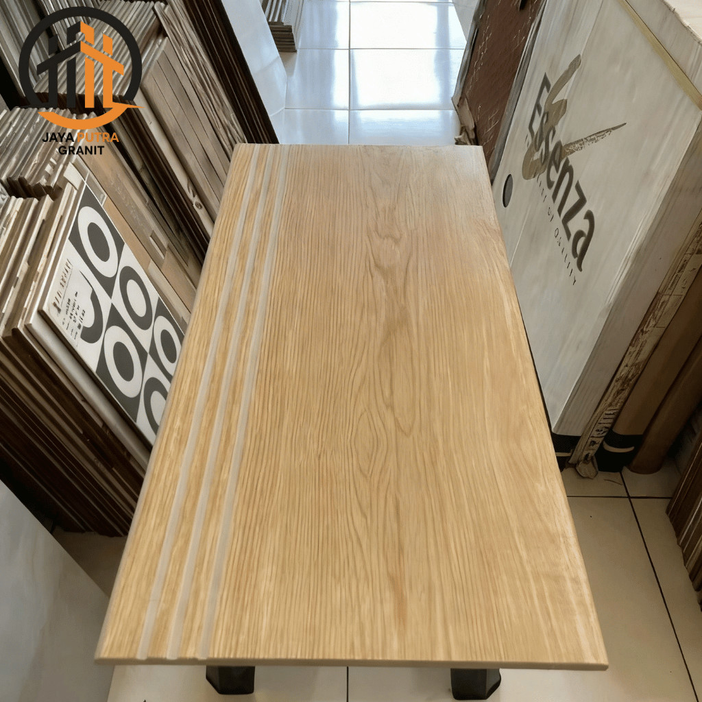 Granit Tangga Motif Kayu 30x60 20x60 Tidak Licin Kasar Custom Ukuran Keramik List Plint NEW