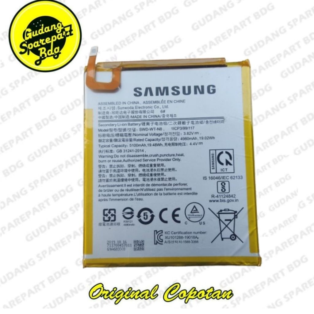 Baterai Samsung Galaxy TAB A 8.0 INCHI T225 T295 T290 SWD-WT-N8 Second Original Copotan