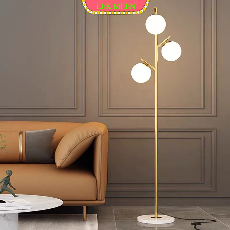 lekmeen- Lampu Sudut Ruang Tamu Aesthetic Standing Lamp Lampu Lantai Lampu Berdiri Kamar Tidur Stand