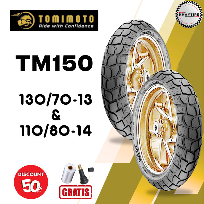 SEPASANG Ban Motor TOMIMOTO TM150 130/70 RING 13 & 110/80 RING 14 Tubeless