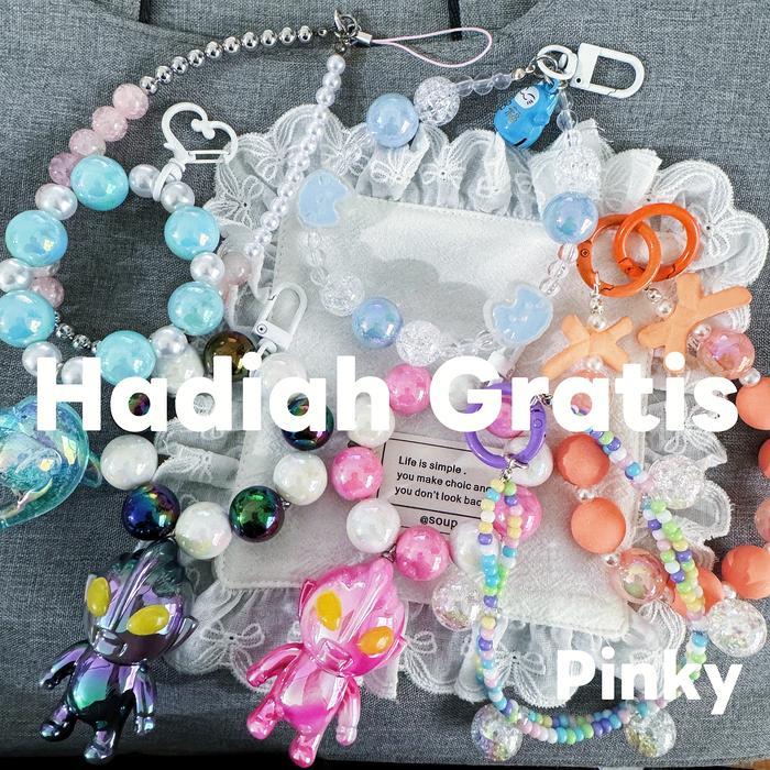 Pinky - Gift Acak/ Hadiah Gratis / Free Gift / Tali & Gantungan Hp / Gantungan tas / Gantungan kunci
