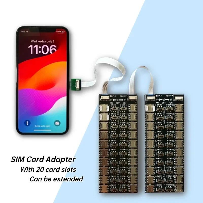 Card anger Multi SIM Card Reader with 20 Slots SIM Card Adapter Android Apple Universal 20 Expansion