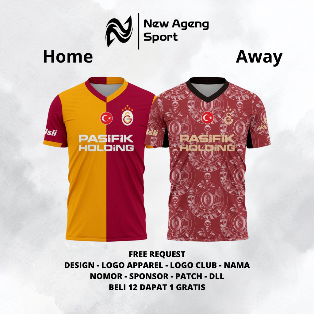 Jersey NasGalatasaray Home 3rd 2025-2026 Jersey Futsal Custom Jersey Bola Custom New Ageng Sport