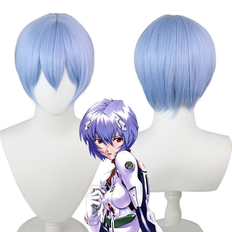 LOL-74 wig evangelion ayanami rei cosplay rambut palsu karakter anime jepang