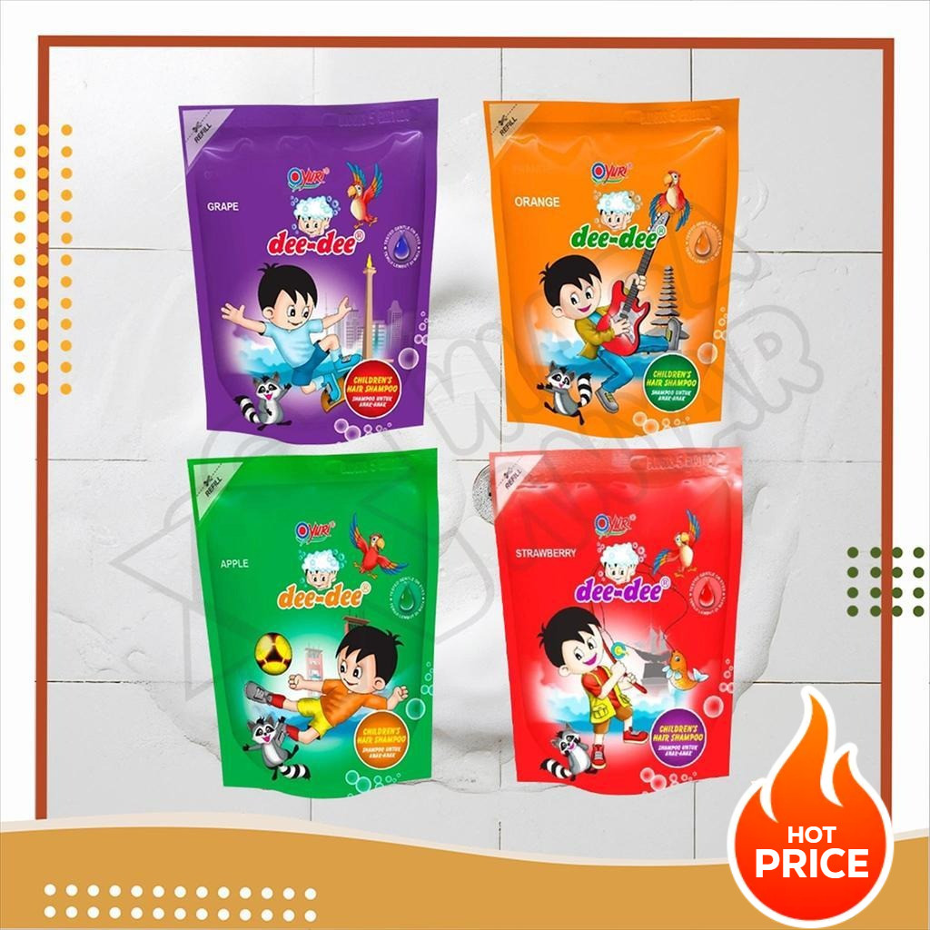 DEEDEE Shampoo Anak Refill Pouch 200 ml Beli 1 Gratis 1 [2 Packs] / Sampo Anak Dee Dee Children Hair