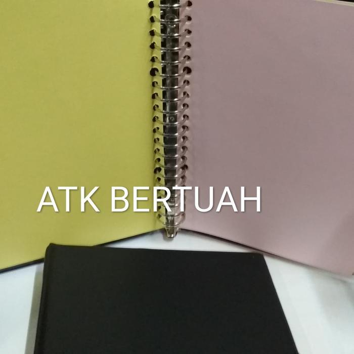 B5 MAP BUKU FILE BINDER NOTE KANTOR KULIT POLOS BESAR - Hitam