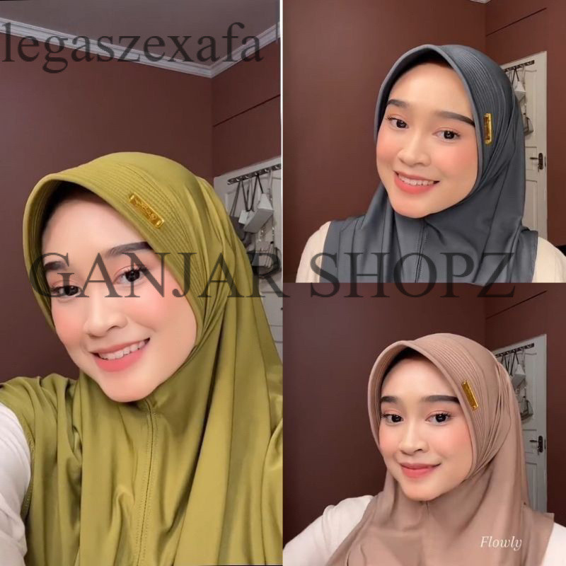 HIJAB BERGO Hamidah Instan SIZE M LABEL BESI BY SN Hijab