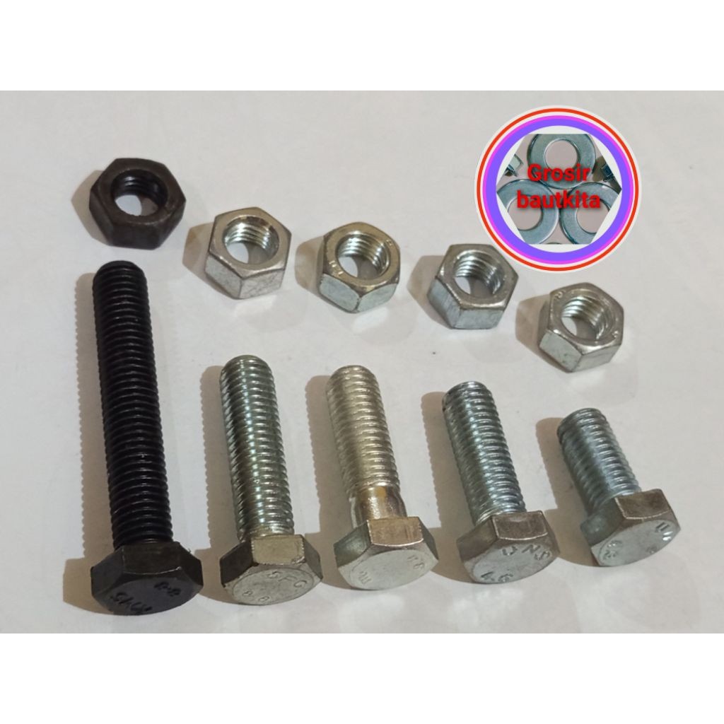 1Set..BAUT 19 PANJANG 2,5cm,.3,5cm.4cm.4,5cm.7cm.BAUT HEXAGONAL KONCI 19..BAUT BMP M12*25mili.M12*35