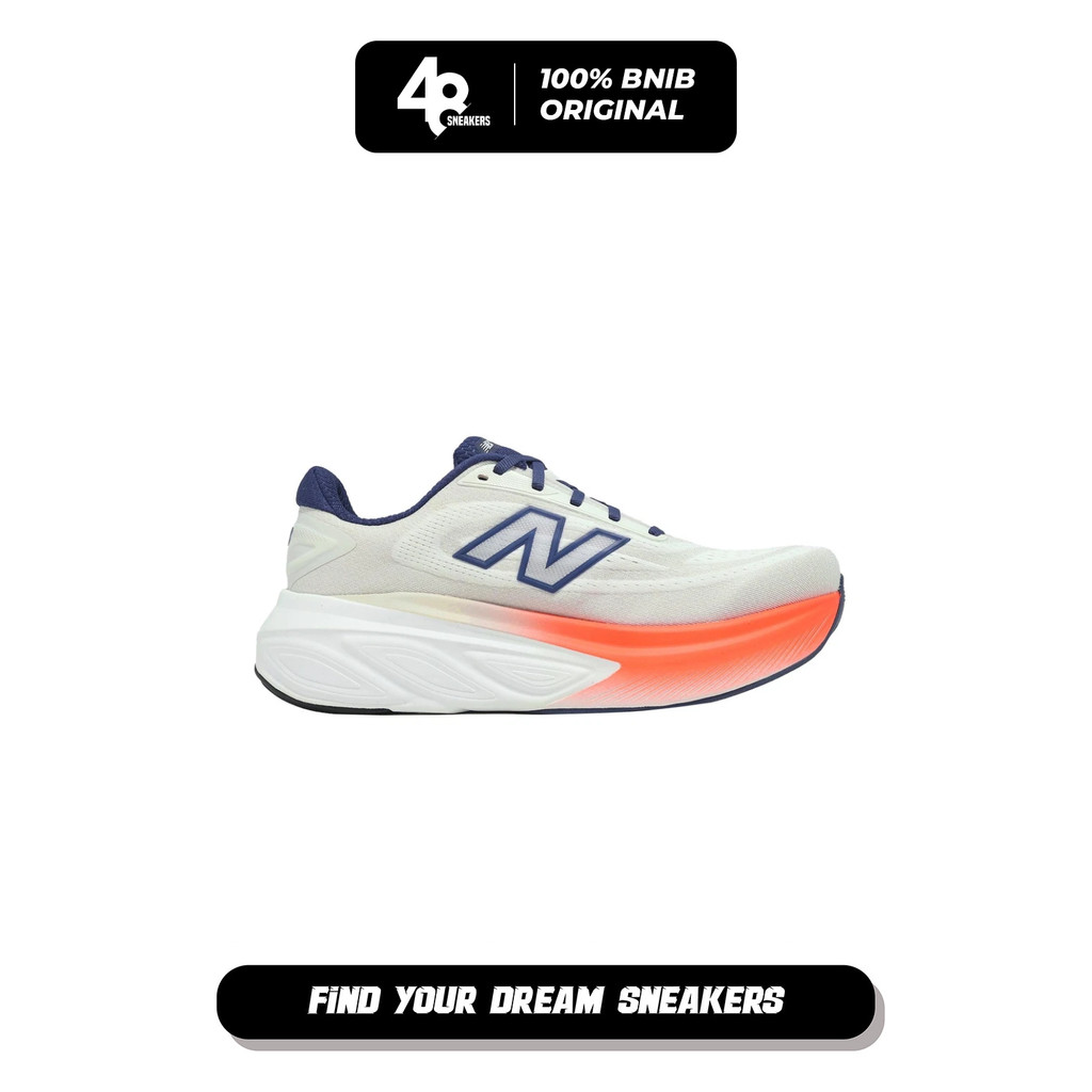 Sepatu Lari Pria New Balance Fresh Foam x More v6 White/Navy (MMOR2L4) Original