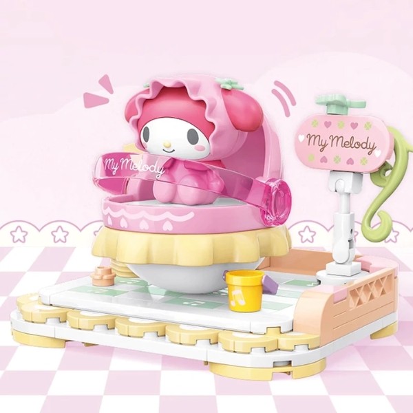 BNS Series Top Toy Sanrio Charaters Shaky Bed Building Blocks - Melody